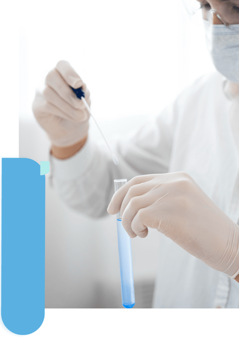 Healthcare professional preparing an on-site flu vaccination