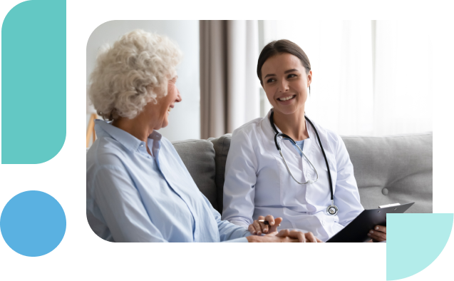 Nurse conducting a paramedical health consultation with a client